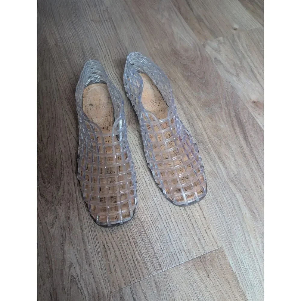 The Row Mara Clear Fishnet Jelly PVC Cut Out Cage Flat Sandals Women EU 40 - Picture 2 of 16